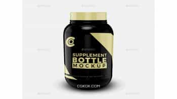 دانلود موکاپ قوطی پروتئین Protein Supplement Bottle Mockup