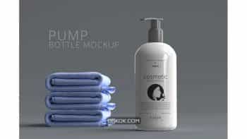 دانلود موکاپ شامپو Pump Bottle Mockup 02