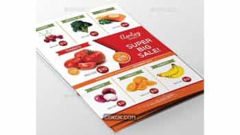 دانلود فایل لایه باز تراکت سوپرمارکت Supermarket / Product Flyer