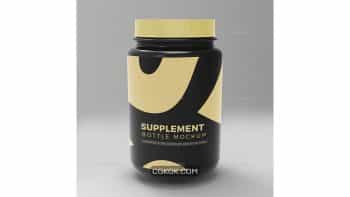 دانلود موکاپ بطری مکمل Supplement Bottle or Jar Mockup