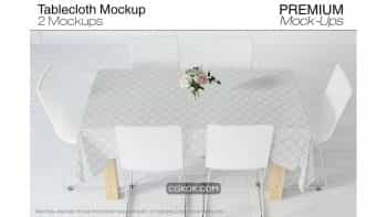 دانلود موکاپ رومیزی Tablecloth Mockup Set