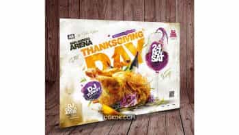 دانلود فایل لایه باز تراکت روز شکرگزاری Thanksgiving Day Flyer