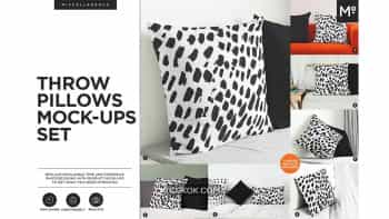 دانلود موکاپ بالش Throw Pillows Mock-ups Set