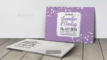 دانلود فایل لایه باز کارت دعوت عروسی Wedding Invitation Post Card