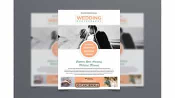 دانلود فایل لایه باز تراکت آتلیه عروسی Wedding Photography Flyer