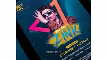 دانلود فایل لایه باز تراکت Zink Party Flyer