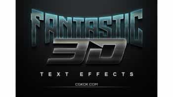 دانلود افکت متن سه بعدی 3D Text Effects Bundle Two