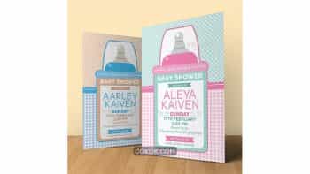 دانلود فایل لایه باز کارت دعوت Baby Shower Card