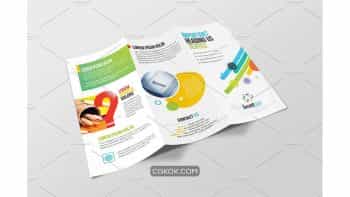 دانلود قالب ایندیزاین بروشور سه لت شرکتی Bostrap_Corporate Tri-Fold Brochure