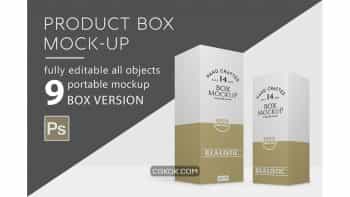 دانلود موکاپ جعبه Box Mockup Thin