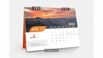 دانلود قالب ایندیزاین تقویم رومیزی Desk Calendar 2022