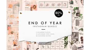 دانلود فایل لایه باز اینستاگرام End of year Instagram bundle