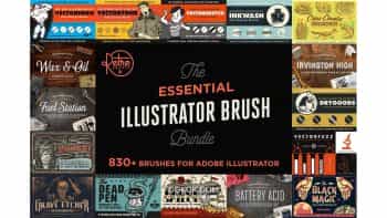 دانلود براش ایلاستریتر Essential Illustrator Brush Bundle