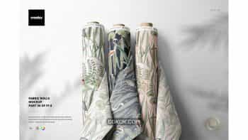 دانلود موکاپ توپ و رول پارچه Fabric Rolls Mockup 36/FF V.6