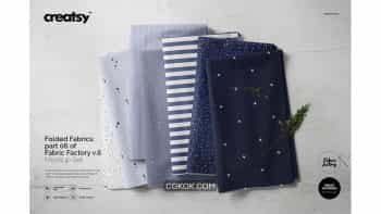 دانلود موکاپ پارچه Fabric Stack Mockup 06/FF V.6