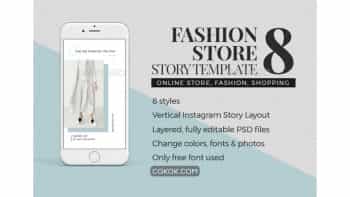 دانلود فایل لایه باز استوری اینستاگرام Fashion Store Story Template