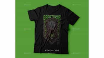 دانلود وکتور تیشرت Great Scar T-Shirt Design