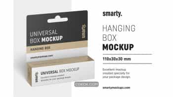 دانلود موکاپ جعبه Hanging Box Mockup