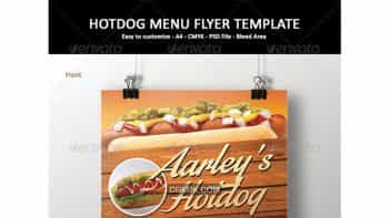 دانلود فایل لایه باز منو هات داگ Hotdog Menu Flyer