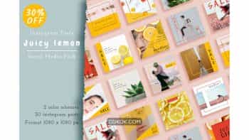 دانلود فایل لایه باز اینستاگرام Instagram Post Juicy lemon