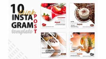 دانلود فایل لایه باز بنر اینستاگرام Instagram Post Template Banner-Drink