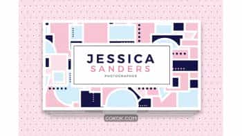 دانلود فایل لایه باز کارت ویزیت Jessica Sanders Business Card