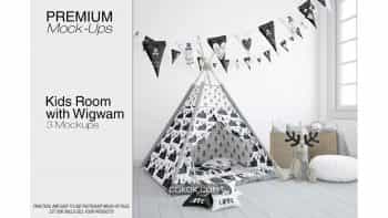 دانلود موکاپ اتاق کودک Kids Room – Kids Wigwam