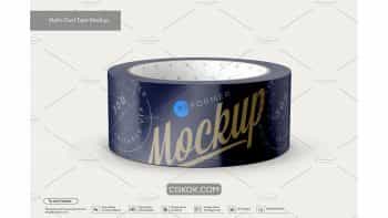 دانلود موکاپ چسب نواری مات Matte Duct Tape Mockup