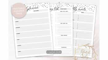 دانلود فایل لایه باز برنامه غذایی Meal & Grocery Planner Pack – Dotted