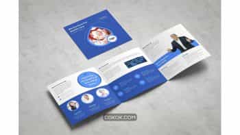 دانلود وکتور بروشور پزشکی 3 لت Medical Square Tri fold Brochure
