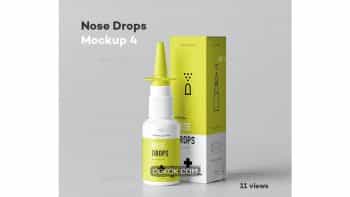 دانلود موکاپ قطره بینی Nose Drops Mock-up 4