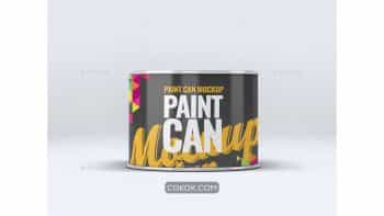 دانلود موکاپ قوطی رنگ Paint Can Mock-Up V.2