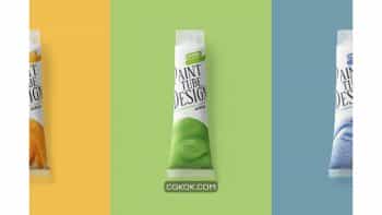 دانلود وکتور تیوپ رنگ Paint Tube Design Template