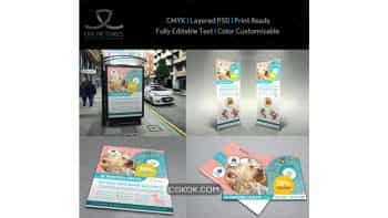 دانلود فایل لایه باز آگهی و بنر سالن آرایش حیوانات خانگی Pet Grooming Salon Advertising Bundle