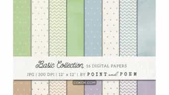 دانلود بک گراند کاغذ دیجیتال خالخایی Polka Dots & Chevron digital paper