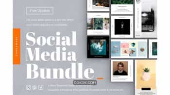 دانلود فایل لایه باز شبکه اجتماعی Social Media Bundle