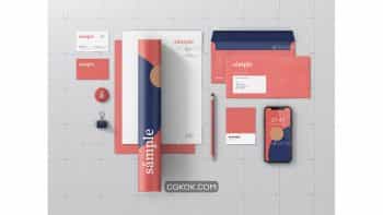 دانلود جعبه ابزار ساخت موکاپ ست اداری Stationery Branding Mockup Creator