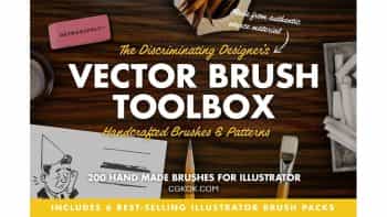 دانلود براش ایلاستریتر The Vector Brush Toolbox