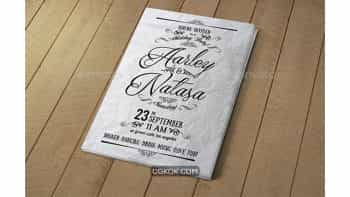 دانلود فایل لایه باز کارت دعوت Vintage Invitation & Post Card