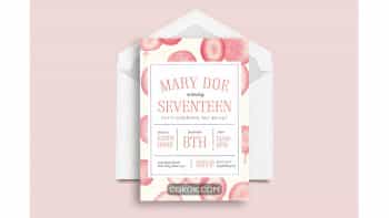 دانلود فایل لایه باز کارت دعوت جشن تولد Watercolor Birthday Party Invitation