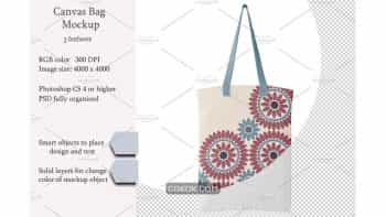 دانلود موکاپ ساک دستی Canvas Bag PSD Object Mockup