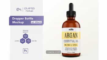 دانلود موکاپ قطره چکان Dropper Bottle Mockup Vol 1A