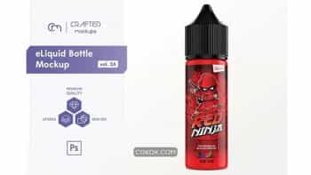 دانلود موکاپ قطره چکان ELiquid Bottle Mockup V 2A