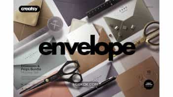 دانلود موکاپ پاکت نامه Envelopes Mockup Set