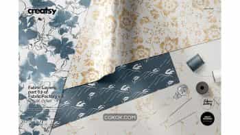 دانلود موکاپ پارچه Fabric Layers Mockup 67/FF V.6
