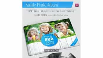 دانلود قالب ایندیزاین آلبوم عکس خانوادگی Family Photo Album For Indesign