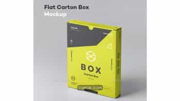 دانلود موکاپ جعبه Flat Carton Box Mockup