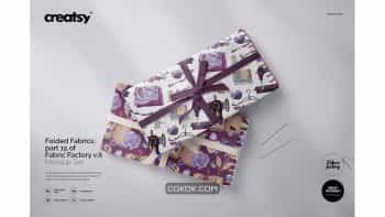 دانلود موکاپ پارچه Folded Fabrics Mockup 15/FF V.6