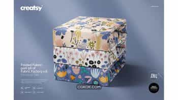 دانلود موکاپ پارچه Folded Fabrics Mockup 58/FF V.6