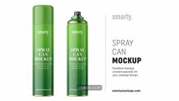 دانلود موکاپ بطری اسپری مو Hair Spray Can Mockup